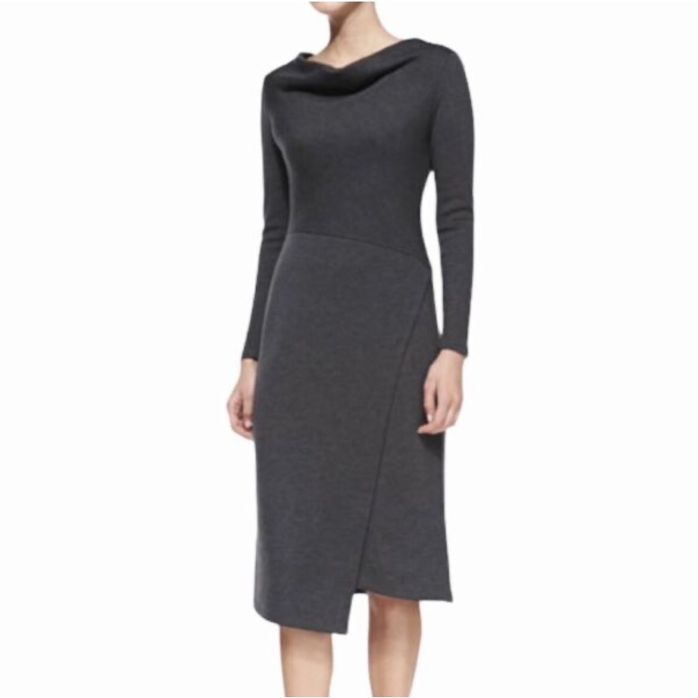 Lafayette 148 New York Gray Midi Dress